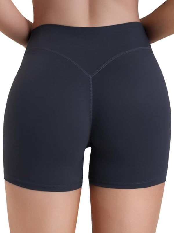 Sunzel Sustainable Butt Lifting Biker Shorts Women, High Waist No Front Seam Tummy Control Booty Scrunch Workout Yoga Shorts - Image 5
