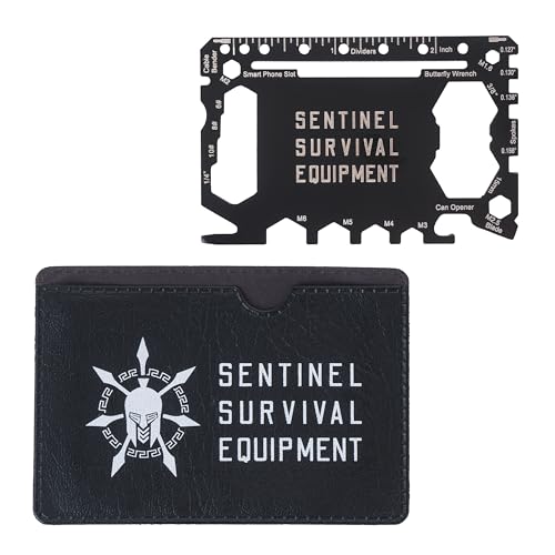 46-in-1 Wallet Multitool | Stainless Steel Credit Card Tool for EDC, Survival, Camping, and Travel | Ultra-Compact Pocket Tool with Hex Wrenches, Screwdrivers, Bottle Opener & More