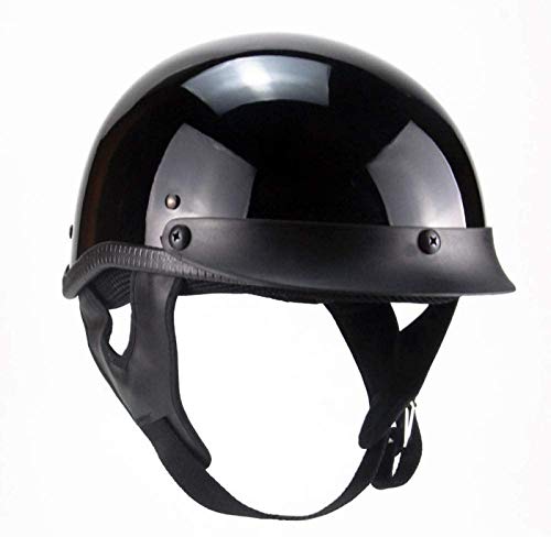 Casque Jet Rétro EBAYIN Demi-Casque Scooter Noir Brillant XXL - 3