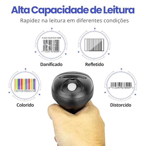 Leitor Código De Barras Com fio Flash CCD Usb Laser 1d UPC/EAN NF Bi-direcional Goldensky