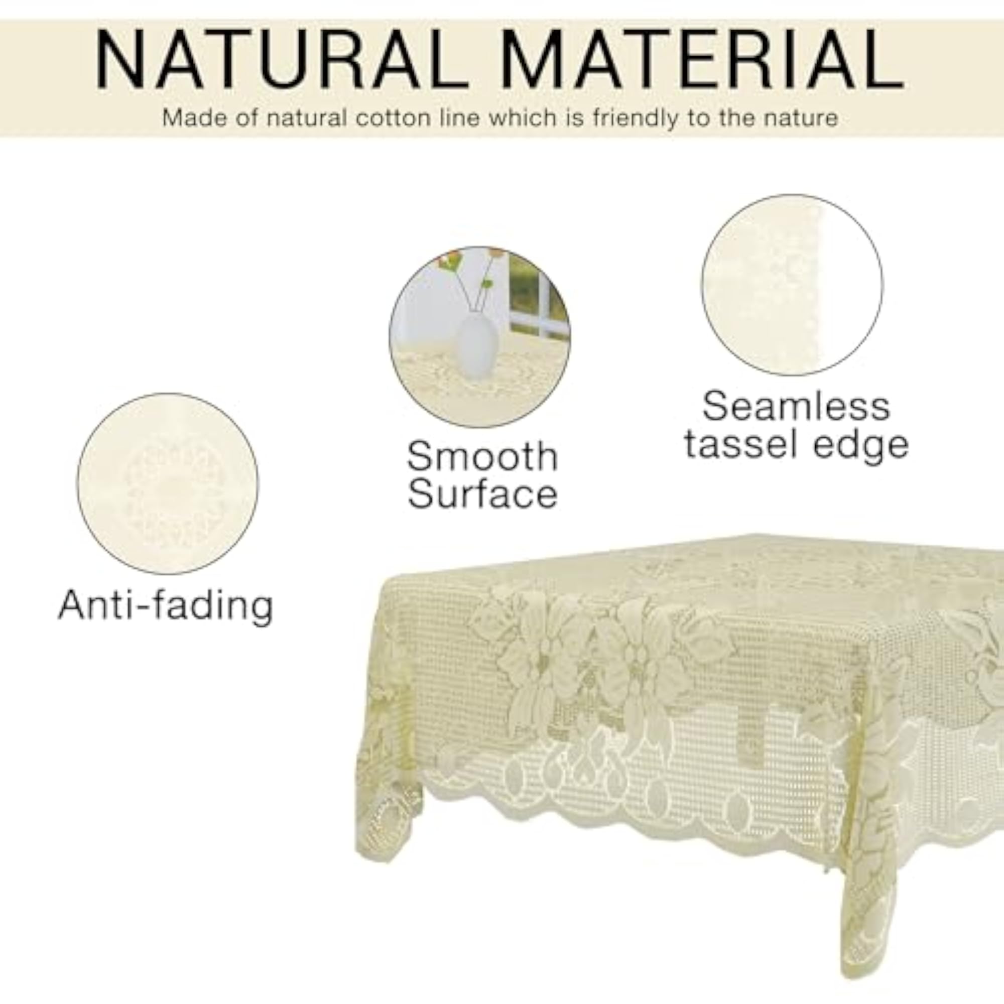 Cotton 4 Seater Square Table Cover, Multipurpose
