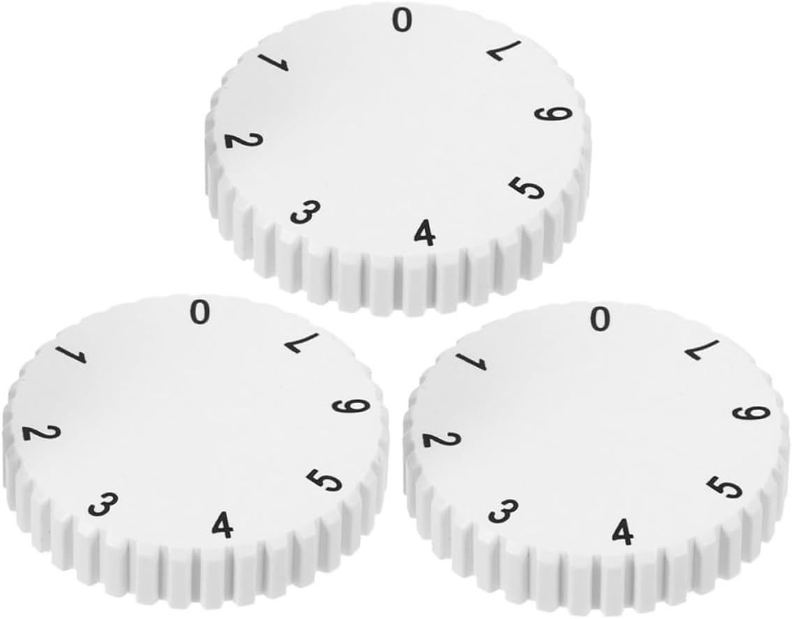 Freezer Knob Adjustable Thermostat Control Replacement Set 3pcs White