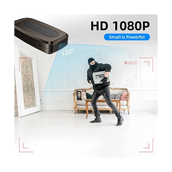EDIACE 64GB HD 1080P Spy Camera Hidden Camera Mini Spy Camera Nanny Cam Hidden Camera Surveillance & Security Cameras-(No Wi-Fi) - Image 3