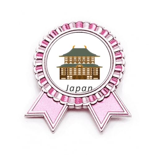 Broche traditionnelle japonaise rose en métal pour sublimer un vêtement uni