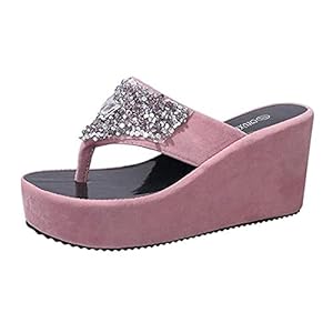 Schoenen Casual Ademende Strand Flip-flops Non-Slip Platform Slippers Dames Towing Open-Toed Sandalen 36EU-39EU,Roze,38 EU