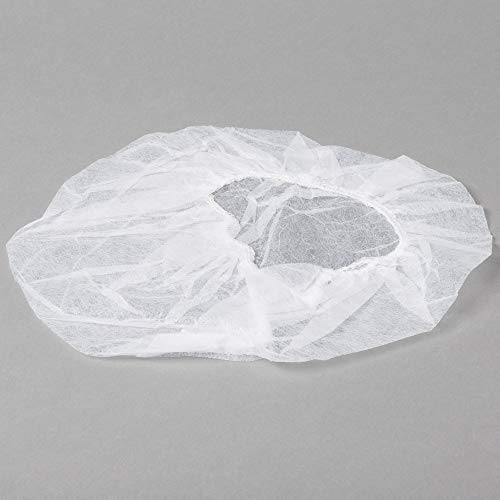 100 Pcs Disposable Hair Net White Bouffant Caps 21\" Non Woven Head Cover Medical