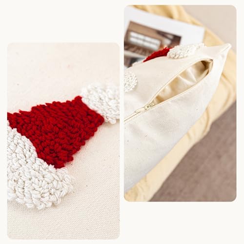 Housse de coussin Noël douce Yuletide Célébration lavable pour lit - 4