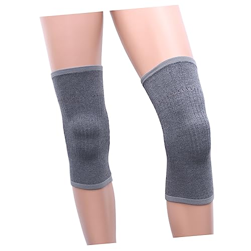 Beavorty Men's Kneecap Warmers Lightweight Sports Knee Support Sleeves Grip for Exercise (grey)