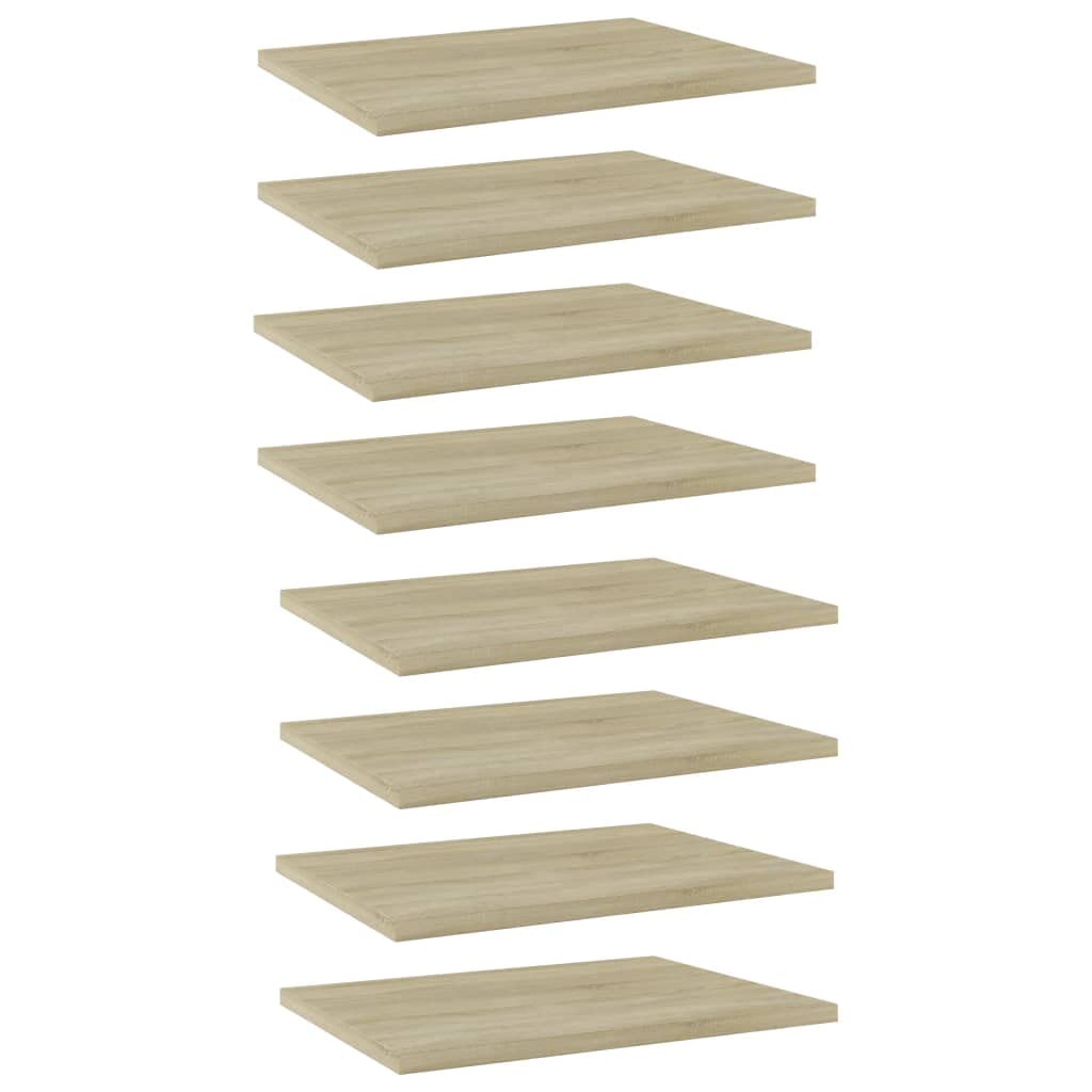 Regał na książki, 8 szt., dąb sonoma 40 x 30 x 1,5 cm, system regałów z możliwością rozszerzenia przechowywania, do biura, salonu i sypialni, modułowy i wszechstronny