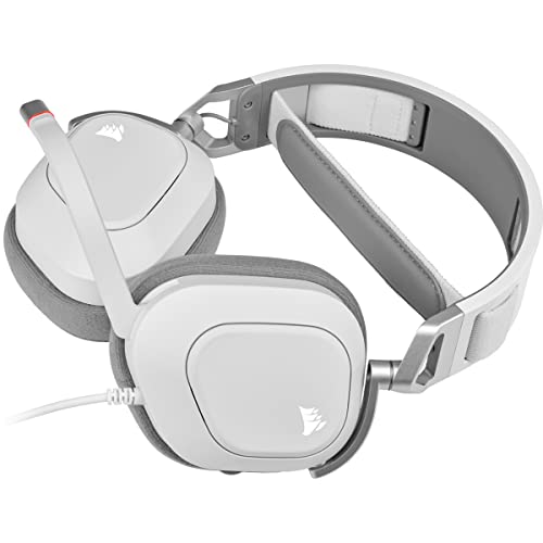 Corsair HS80 RGB USB Premium Gaming Headset with Dolby Audio 7.1 Surround Sound (Broadcast-Grade Omni-Directional Microphone, Memory Foam Earpads, High-Fidelity Sound, Durable Construction) White Corsair HS80 RGB USB Premium Gaming Headset with Dolby Audio 7.1 Surround Sound (Broadcast-Grade Omni-Directional Microphone, Memory Foam Earpads, High-Fidelity Sound, Durable Construction) White