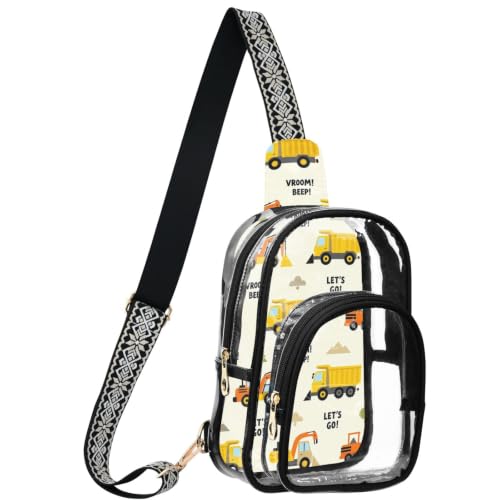 Mochila transparente con compartimento principal y estampado de dibujos animados 2