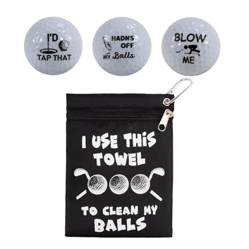 HFCOONY Divertidos regalos de golf para hombres, marido, novio, papá, golfistas/amantes del golf, accesorios novedosos de regalo de golf. Juego de 4 pelotas personalizables. Una unidad de tamaño
