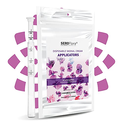 Seroflora Disposable Vaginal Applicators for Women (30ct.) - Vaginal Applicator for Cream, Preseed Fertility Lube & Preseed Lubricant Gel 30 Pack - Threaded End, & Comfort Tip - Mess Free Application
