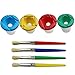 BEAGHTY Pennelli e Tazze di Vernice a Prova di fuoriuscita, Set di Strumenti di Pittura per Bambini, pennelli per Bambini per Acquerello Acrilico e Pittura a Olio (8 Pezzi)