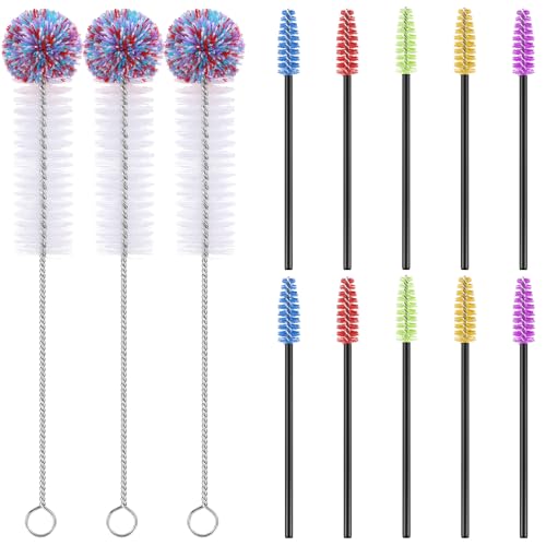 Zhehao 13 Pcs 2 Size Hummingbird Feeder Cleaning Brush Bendable Cleaning Brushes for Hummingbird Feeder Outdoor Water Bottles Various Size (Blue White)