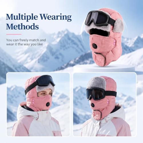 Image of SANNIDHI Winter Cap for Women Men Windproof Balaclava Ski Thermal Hat