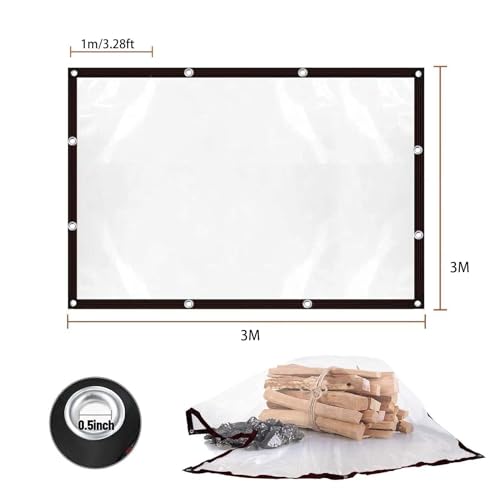 Lona transparente impermeable y resistente UV para proteger del viento 7