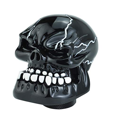 Abfer Car Shifter Knobs Skull Gear Shift Knob With Big Tooth Shifting Lever Fit Most Automatic Manual Transmission Cars Truck Vehicle (Black) #TOP4