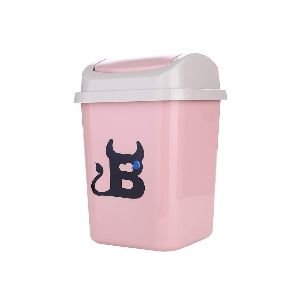 nylXPc-ZyTrash Can nylXPc-Zyer Basket Kitchen Simple Garbage Household Bathroom Plastic Small Trash Can trash can (Color : C)