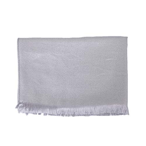 Image of LMVERNA Women's Sparkling Metallic Soft Pashmina Shawls and Wraps Scarf in Solid Colors