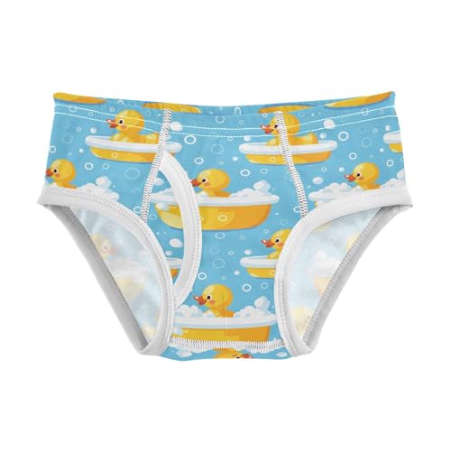 visesunny Boys Potty Training Underwear Baby Yellow Duck Bathtub Breathe Cotton Briefs Size 2T-8Y for Toddler