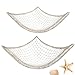 Sukh 2PCS Fish Net Decorative - Fish Net Decorations Decorative Netting Nautical Fishnet Table Runner Nets Netting Fishnet Ocean Party Decor Decoration Decorative Fishing Rope Netting Decorationsâ€¦