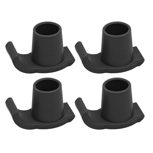 4 Pcs Walker Glide Skis Rubber Universal Walker Ski Glides Mobility Aid Accessory for Seniors (Black)
