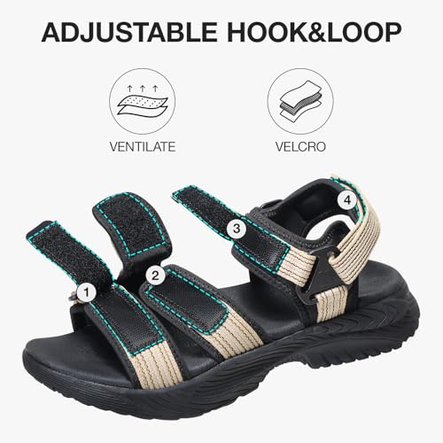 CAMEL CROWN Mens Waterproof Hiking Sandals with Arch Support Comfortable Sport Sandals Summer Outdoor Beach Water2