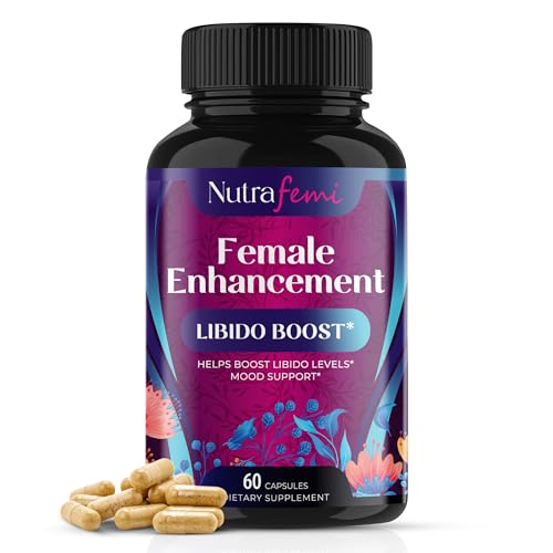 Nutrafemi Libido Booster for Women Fast Acting - Female Libido Booster for Hormonal Balance, Mood & Drive - with Maca Root, Ginseng, Tribulus, Gingko & Ashwagandha - 60 Capsules