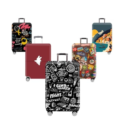 Thick Elastic Cartoon Luggage Protective Cover Zipper Suit for 18-32 Inch Bag Suitcase Covers Trolley Cover Travel Accessories for Luggage, Travelling(Small cat,L 25-28 inch)3