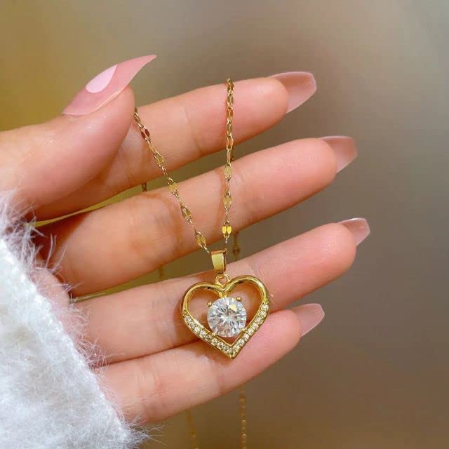 18K ネックレス 750刻印 造幣局旗マーク付き ハート型ペンダント smile 