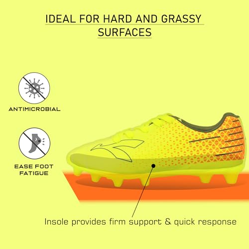 Image of KONEX Storm Studded Football Shoes for Boys | Waterproof Inner Lining with Lightweight Sole & Snug Fit Technology