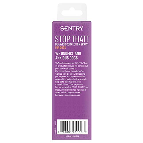Sentry Pet Care Stop That! Behavior Correction Spray for Dogs, Easy Spray Application, Noise and Pheromones Help Eliminate Excessive Barking, Marking, Jumping, and Other Unwanted Behaviors