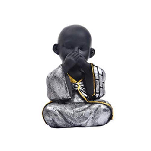 FUYIO Small Buddha Statue Monk Figurine Tathagata India Yoga Mandala Sculptures Resin Craft Home Decoration Accessories Buddha Figure,011