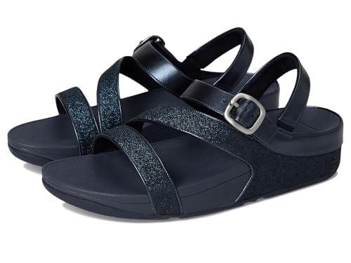 Image of FitFlop Women's Skinny II Glitterdust Pewter Z-Strap Sandals | Casual Sandals
