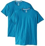 Hanes Men's 2 Pack X-Temp Performance T-Shirt, Neon Blue Heather, X-Large