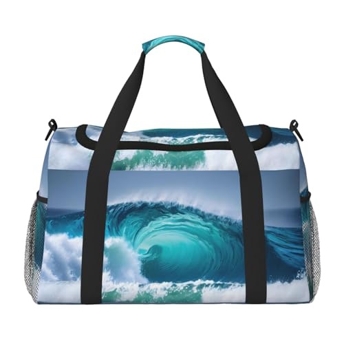 Sac de sport compact sous le siège avec grand compartiment et motif océan