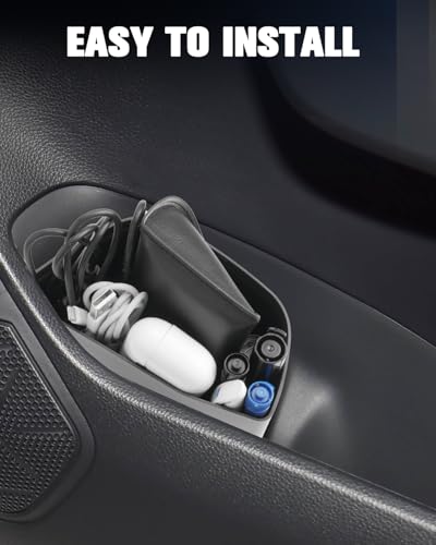 Image of RAV 4 2025 Trash Can for Door 2025 Toyota RAV 4 Hybrid Accessories (LE /SE /XLE Premium /Woodland /XSE /Limited) Passenger Side Door | Car Door Trashcan w /Lid, ABS Plastic, Lightweight & Leak Proof | Black