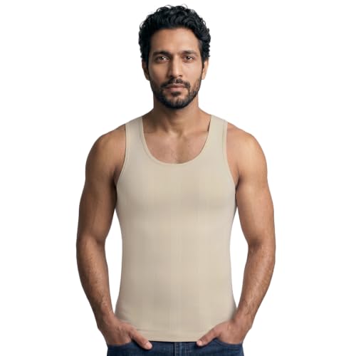 Image of dermawear Men Zenrik High Compression Shapewear Vest for Chest and Abdomen