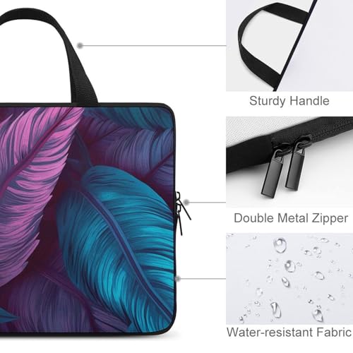 Bolso para laptop 12 pulgadas morado con azul unisex miniatura 4