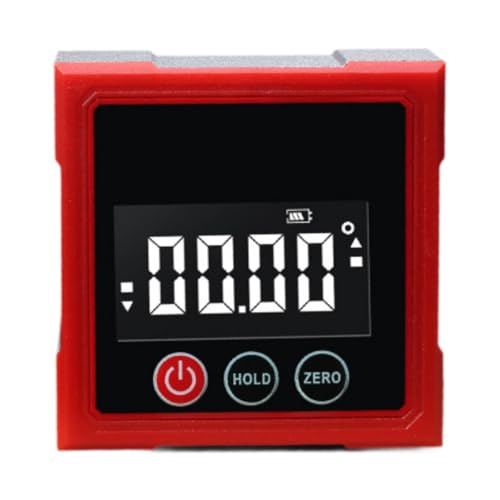 Inclinómetro digital transportador de ángulo digital nivel de burbuja recargable con pantalla iluminada para proyectos de bricolaje y construcción de modelos, magnético de 4 lados B