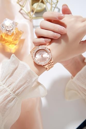 Image of Daniel Hechter Paris Vendome Collection Analog Watch for Women with Round Dial, Crystal Studded Bezel, Crystal Accents and Stainless Steel Strap - DHW2009