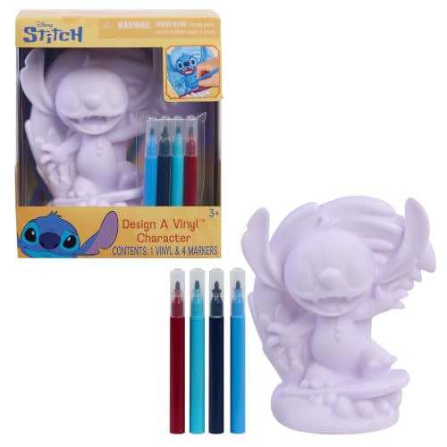 Tara Toys Disney Stitch Design A Vinyl Surfing Edition DIY Coloring Craft Set with Washable Markers...