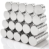 FINDMAG 100 Pcs 8 x 3 mm Fridge Magnets, Refrigerator Magnets, Premium Brushed Nickel Magnets for...