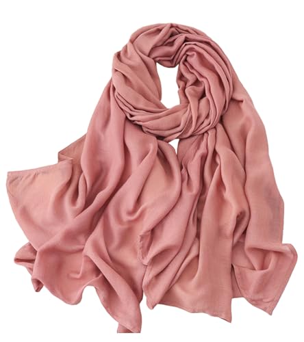 silk seduction Pure cotton scarf, high-end solid color wrapped scarf, sunscreen shawl, artistic and fashionable versatile (21)