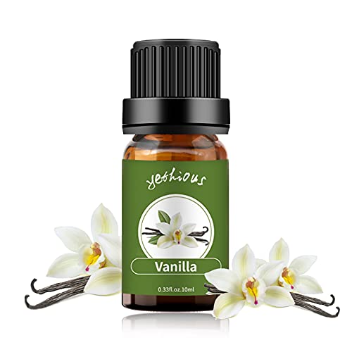 Organic Vanilla Essential Oil, 100% Pure Therapeutic-Grade Aromatherapy Oils Natural Fragrance Undiluted Diffuser Oils for Humidifier, Skin Care, Relax,Sleep,Candle Making, 10ML (Brown Bottle)