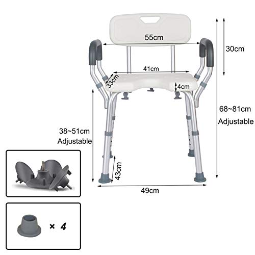 Chaise de baignoire réglable et tabouret de douche médical pour senior - 3