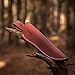 BPSKNIVES - Belt Knife Sheath - Brown Leather Sheath for Mora Garberg - Sheath with Belt Loop for Vertical Carry of Fixed Blade Knife - Free Suspension Leather
