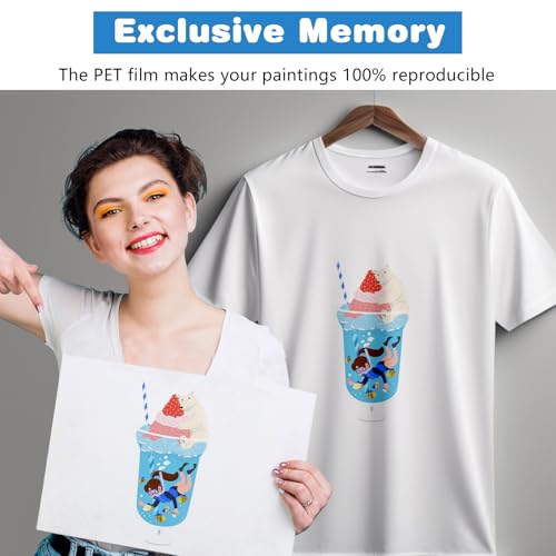 100 folhas de filme de transferência A4 DTF (21 x 29 cm), papel de transferência de calor PET transp