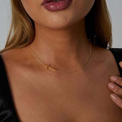 Viromy Gouden Kettingen Voor Dames 14k Vergulde Zirkonia Hanger Ketting Bedel Platte Ketting Met Kleine Schakels Elegante Trendy Sieraden Voor Dames